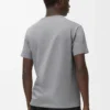 Camiseta de corte recto en algodón gris medio Camiseta de corte recto en algodón gris medio