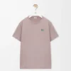 Camiseta de corte recto en algodón rosa claro
