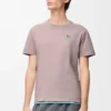 Camiseta de corte recto en algodón rosa claro