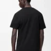 Camiseta de corte regular en algodón negro Camiseta de corte regular en algodón negro
