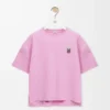 Camiseta de corte regular en mezcla de algodón Rosa Camiseta de corte regular en mezcla de algodón Rosa