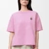 Camiseta de corte regular en mezcla de algodón Rosa Camiseta de corte regular en mezcla de algodón Rosa
