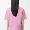Camiseta de corte regular en mezcla de algodón Rosa Camiseta de corte regular en mezcla de algodón Rosa