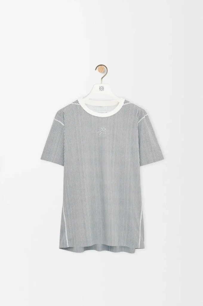 Camiseta deportiva de jersey técnico Beige/Azul