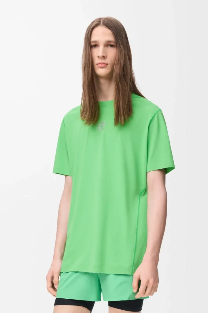 Camiseta deportiva en jersey técnico Verde Camiseta deportiva en jersey técnico Verde