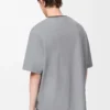 Camiseta holgada de algodón gris jaspeado.