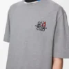 Camiseta holgada de algodón gris jaspeado.