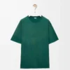 Camiseta holgada de algodón verde oscuro Camiseta holgada de algodón verde oscuro