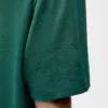 Camiseta holgada de algodón verde oscuro Camiseta holgada de algodón verde oscuro