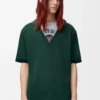 Camiseta holgada de mezcla de algodón verde/gris Camiseta holgada de mezcla de algodón verde/gris