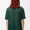 Camiseta holgada de mezcla de algodón verde/gris Camiseta holgada de mezcla de algodón verde/gris