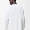 Camiseta oversize de manga larga de algodón blanco Camiseta oversize de manga larga de algodón blanco