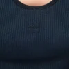Camiseta sin mangas de seda azul marino intenso Camiseta sin mangas de seda azul marino intenso