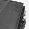 Cartera compacta y delgada Puzzle en piel de becerro clásica. Color negro.