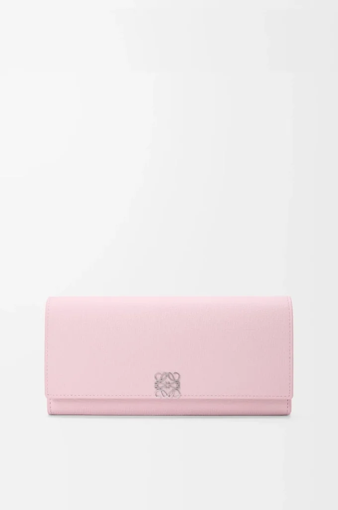 Cartera continental Anagram en piel de becerro granulada Blossom Cartera continental Anagram en piel de becerro granulada Blossom