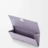 Cartera continental Anagram en piel de becerro granulada Dirty Mauve Cartera continental Anagram en piel de becerro granulada Dirty Mauve