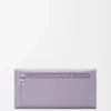 Cartera continental Anagram en piel de becerro granulada Dirty Mauve Cartera continental Anagram en piel de becerro granulada Dirty Mauve