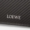 Cartera doble en piel de becerro clásica texturizada Gris oscuro