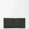 Cartera doble en piel de becerro granulada suave color antracita