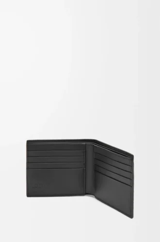 cartera doble en piel de becerro granulada suave negro 2 330x498 - Cartera doble en piel de becerro granulada suave Negro