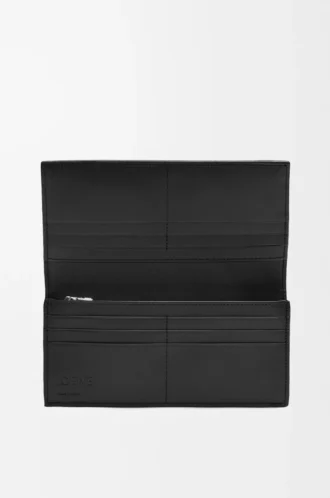 Cartera horizontal larga Puzzle en piel de becerro clásica.