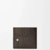 Cartera Panta con doble pliegue en piel de becerro brillante Vintage Brown Cartera Panta con doble pliegue en piel de becerro brillante Vintage Brown