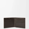 Cartera Panta con doble pliegue en piel de becerro brillante Vintage Brown Cartera Panta con doble pliegue en piel de becerro brillante Vintage Brown