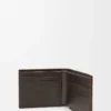 Cartera Panta con doble pliegue en piel de becerro brillante Vintage Brown Cartera Panta con doble pliegue en piel de becerro brillante Vintage Brown