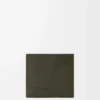 Cartera para monedas Puzzle con doble pliegue en piel de becerro clásica Dark Khaki