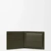 Cartera para monedas Puzzle con doble pliegue en piel de becerro clásica Dark Khaki