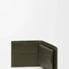 Cartera para monedas Puzzle con doble pliegue en piel de becerro clásica Dark Khaki