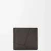 Cartera plegable Puzzle para monedas en piel de becerro granulada flexible Gris oscuro Cartera plegable Puzzle para monedas en piel de becerro granulada flexible Gris oscuro