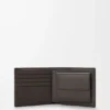 Cartera plegable Puzzle para monedas en piel de becerro granulada flexible Gris oscuro Cartera plegable Puzzle para monedas en piel de becerro granulada flexible Gris oscuro