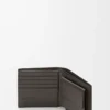 Cartera plegable Puzzle para monedas en piel de becerro granulada flexible Gris oscuro Cartera plegable Puzzle para monedas en piel de becerro granulada flexible Gris oscuro