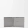 Cartera Puzzle con doble pliegue en piel de becerro clásica marrón invierno/gris ceniza