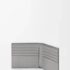 Cartera Puzzle con doble pliegue en piel de becerro clásica marrón invierno/gris ceniza
