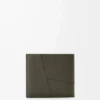 Cartera Puzzle de doble pliegue en piel de becerro clásica Dark Khaki