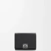 Cartera tríptica Anagram en piel de becerro granulada Black