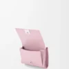 Cartera tríptica Anagram en piel de becerro granulada Blossom