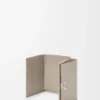Cartera tríptica Anagram en piel de becerro granulada Clay