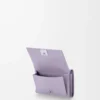 Cartera tríptica Anagram en piel de becerro granulada Dirty Mauve Cartera tríptica Anagram en piel de becerro granulada Dirty Mauve