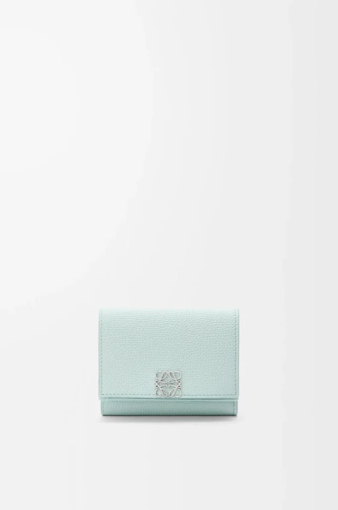Cartera tríptica Anagram en piel de becerro granulada Frozen