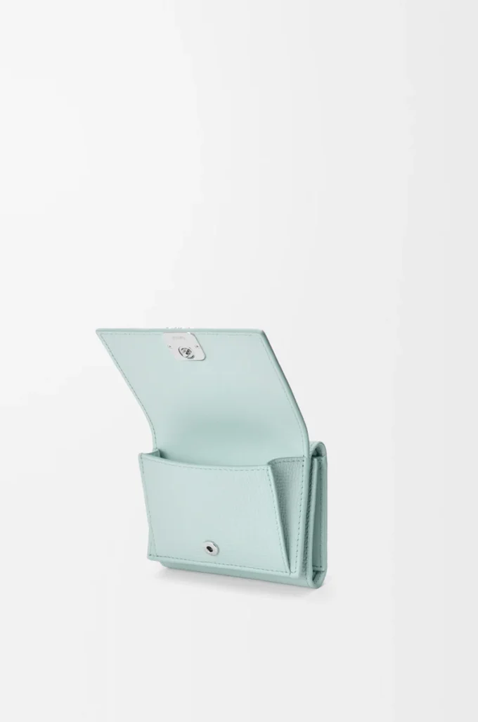 Cartera tríptica Anagram en piel de becerro granulada Frozen