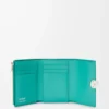Cartera vertical pequeña Pebble en piel de becerro granulada Aquamarine Cartera vertical pequeña Pebble en piel de becerro granulada Aquamarine
