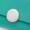 Cartera vertical pequeña Pebble en piel de becerro granulada Aquamarine Cartera vertical pequeña Pebble en piel de becerro granulada Aquamarine
