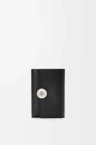 Cartera vertical pequeña Pebble en piel de becerro granulada color negro