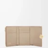 Cartera vertical pequeña Pebble en piel de becerro napa brillante Sand
