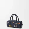 Cats Amazona 23 bolso recortado en denim bordado Azul Cats Amazona 23 bolso recortado en denim bordado Azul