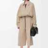 Chaqueta abullonada de algodón Beige Chaqueta abullonada de algodón Beige