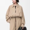 Chaqueta abullonada de algodón Beige Chaqueta abullonada de algodón Beige